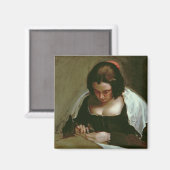 ニードルウーマン， c.1640-50 マグネット (正面/裏面)