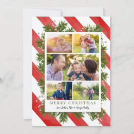 ニードルズ&ストライプ5枚 |クリスマスフォトカード シーズンカード