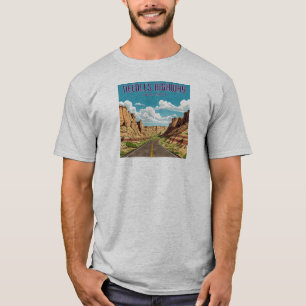 ニードルハイウェイサウスダコタの風景 Tシャツ