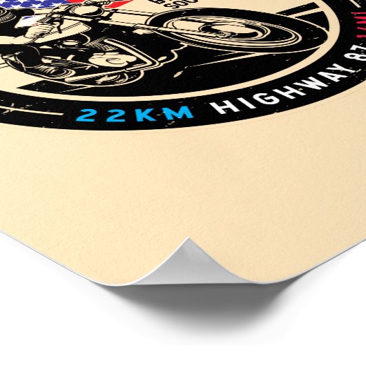 ニードルハイウェイサウスダコタバイク ポスター (角)