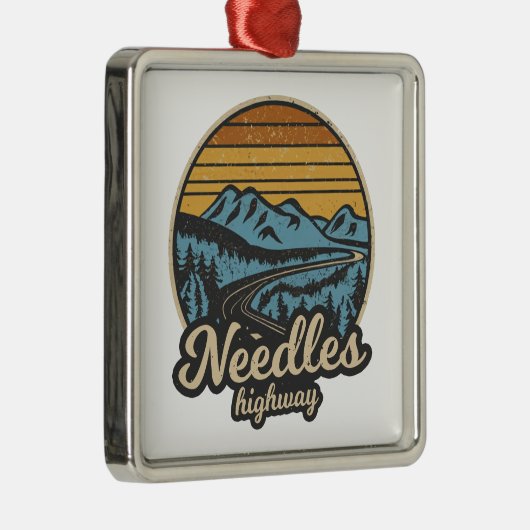 ニードルハイウェイサウスダコタレトロ メタルオーナメント (右)