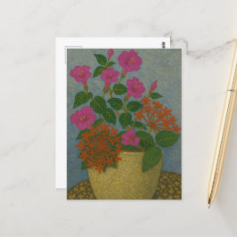 ニードルフラワーと4時花 ポストカード