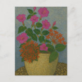 ニードルフラワーと4時花 ポストカード (正面)