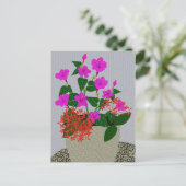 ニードルフラワーと4時花 ポストカード (スタンド正面)