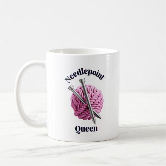 ニードルポイントの女王 コーヒーマグカップ (左)