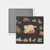 ニードルポイントキティ猫マグネット マグネット (正面/裏面)