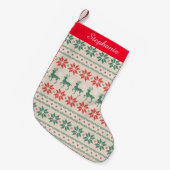 ニードルポイントルッククリスマスストッキング スモールクリスマスストッキング (正面 (吊り時))