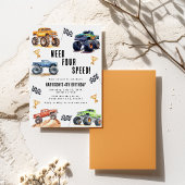 『ニード・フォー・スピード モンスター トラック』4歳の誕生日パーティー 招待状