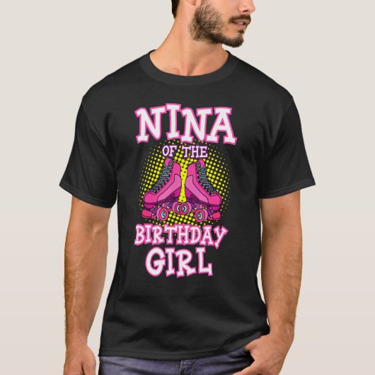 ニーナオブザ誕生日ガールローラースケートBday Skati Tシャツ (正面)