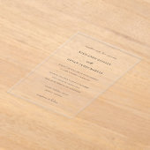 ニーナシンプルエレガントな結婚式 アクリル招待状 (レイダウン)