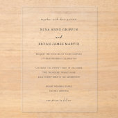 ニーナシンプルエレガントな結婚式 アクリル招待状 (正面)