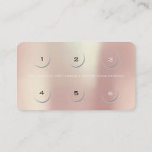 ニーナロイヤリティカード6美しいラッシュバラピンク金ゴールド ロイヤリティカード (裏面)