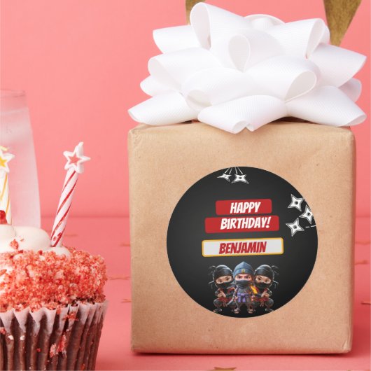 ニーナ誕生日 ラウンドシール (パーティー)