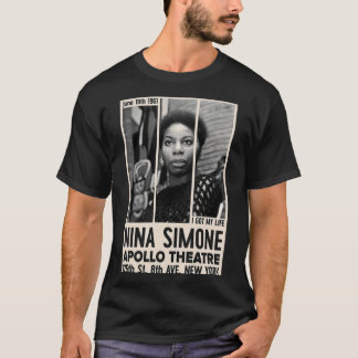 ニーナ・ジャズコンサートポスター ガール Tシャツ