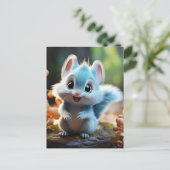 ニーブリー – 青いリス ポストカード (スタンド正面)