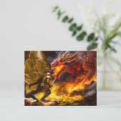 ニーベルングの財宝。ジークフリートはドラゴンと戦う ポストカード (スタンド正面)