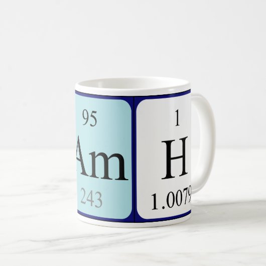 ニーヴの周期表の名前のマグ コーヒーマグカップ (正面右)