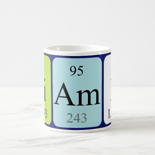 ニーヴの周期表の名前のマグ コーヒーマグカップ (中央)