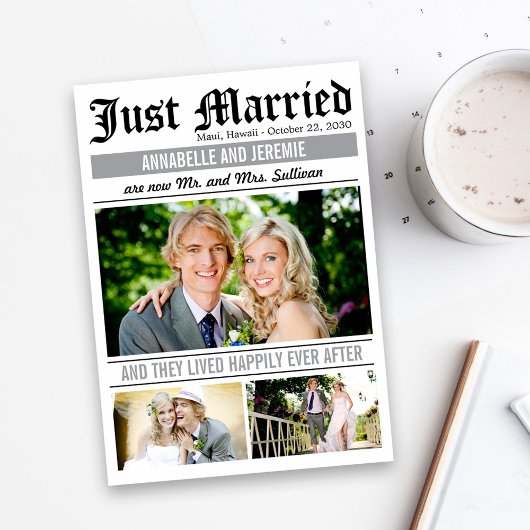 ニ結婚ュー結婚ス発表-ホワイト 招待状