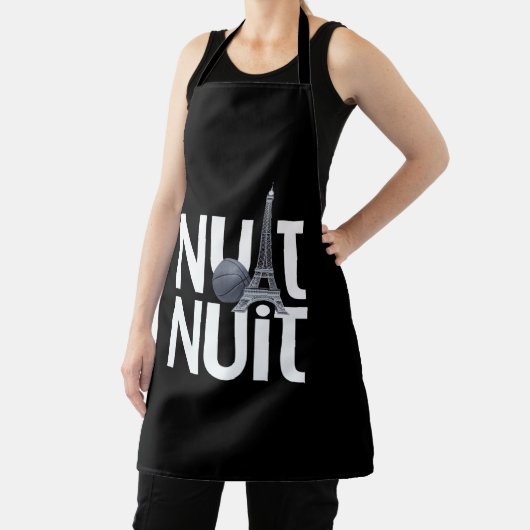 ヌイットヌイットバスケットボールナイトフランスのワードパリタワー エプロン (インサイチュ)