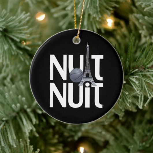 ヌイットヌイットバスケットボールナイトフランスのワードパリタワー セラミックオーナメント (ツリー)