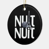 ヌイットヌイットバスケットボールナイトフランスのワードパリタワー セラミックオーナメント (左)