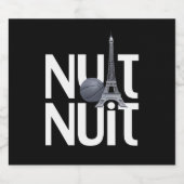 ヌイットヌイットバスケットボールナイトフランスのワードパリタワー ビールラベル (シングルラベル)