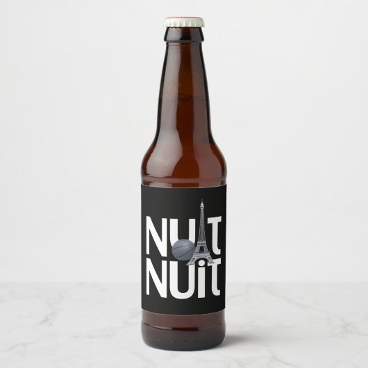 ヌイットヌイットバスケットボールナイトフランスのワードパリタワー ビールラベル (正面)