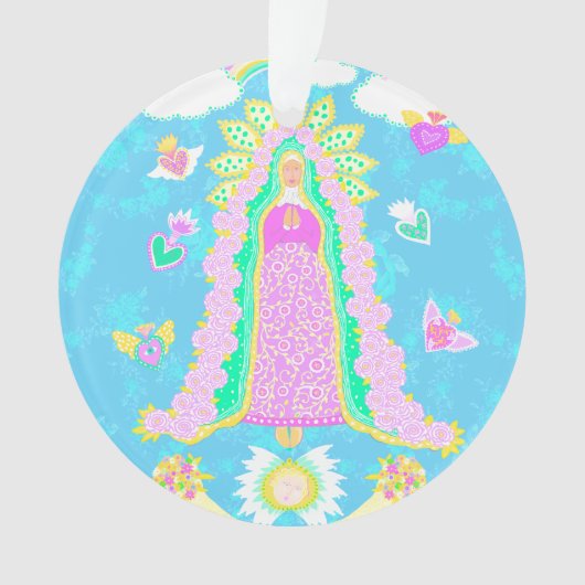 ヌエストラセニョラドゥグアダルーペブルー オーナメント (正面)