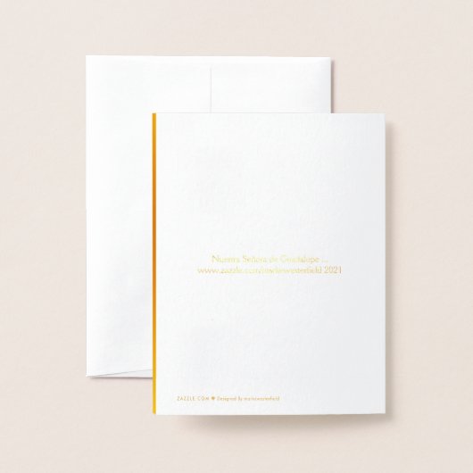 ヌエストラセノラデグアダルーペゴールドフォイルカード 箔カード (裏面封筒付き)