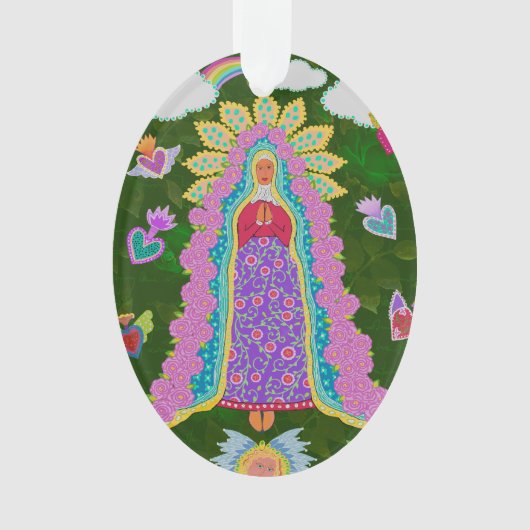 ヌエストラセノラドゥグアダルーペグリーン オーナメント (正面)