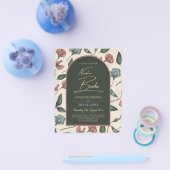 ヌエストラボダエメラルドグリーンテラコッタ秋招待状 チラシ (シングル)