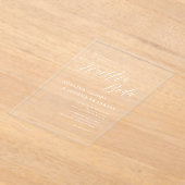 ヌエストラボダカリグラフィアモデナエレガンテ結婚ス アクリル招待状 (レイダウン)