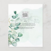 ヌエストラボダグリーンリースペインの結婚式招待状 チラシ (裏面)