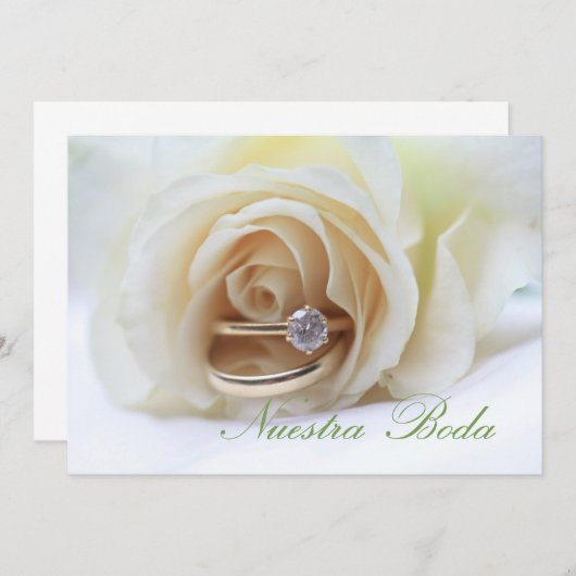 ヌエストラボダスペインの結婚式招待状 招待状 (正面/裏面)