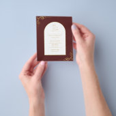 ヌエストラボダバジェット金ゴールドアクセント招待状 チラシ (手)