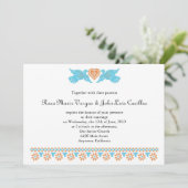 ヌエストラボダパペルピカドラブバードティール(緑がかった色) 招待状 (スタンド正面)