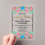 ヌエストラボダフォークアートメキシカンフィエスタパーティー アクリル招待状 (インサイチュ (ポータブル))