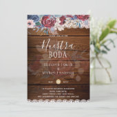 ヌエストラボダブルガンディブルーフローラレース招待状 招待状 (スタンド正面)