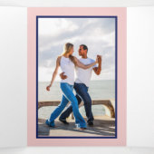 ヌエストラボダブルガンディブルーフローラ結婚式の招待 三つ折り招待状 (内部中)