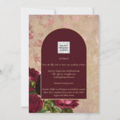 ヌエストラボダブルゴーニュフローラレッドローゼスヴィンテージ 招待状 (裏面)