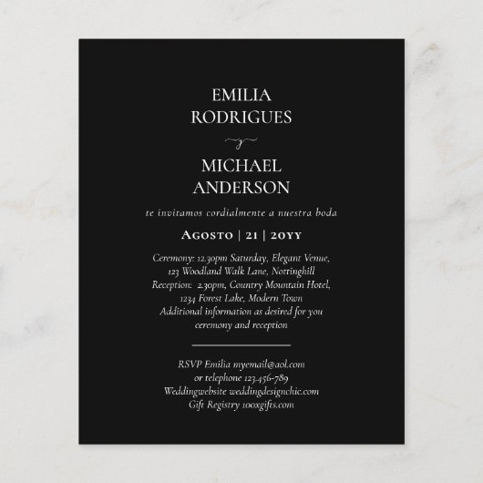 ヌエストラボダモダンタイポグラフィ多くの色の招待状 チラシ (裏面)