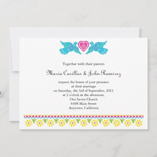 ヌエストラボダラブバーズバナー招待状 招待状 (正面)