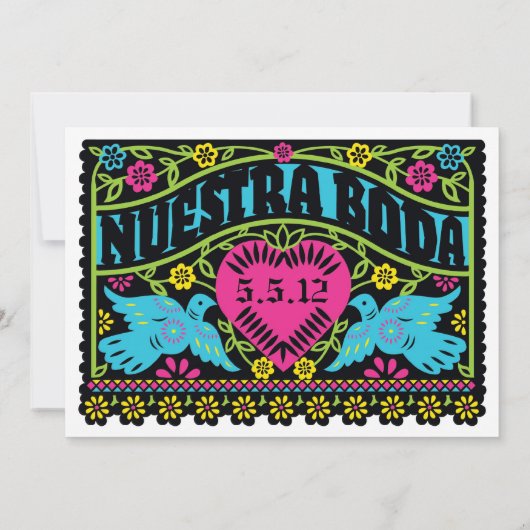 ヌエストラボダラブバーズバナー招待状 招待状 (裏面)