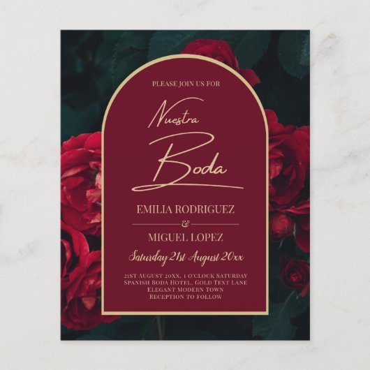 ヌエストラボダレッドローゼズフォレストグリーンウィンター招待状 チラシ (正面)