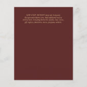 ヌエストラボダ金ゴールドフレームスペインのウェディング招待 チラシ (裏面)