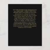 ヌエストラボダ金ゴールドフレームスペインのウェディング招待 チラシ (裏面)