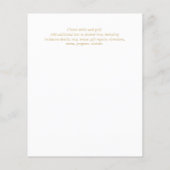 ヌエストラボダ金ゴールドフレームスペインのウェディング招待 チラシ (裏面)