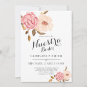 ヌエストラボーダバラピンクウォーター結婚カラー 招待状 (正面)