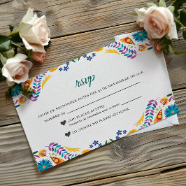 ヌエストラ・ボーダ フラワー ボタニカル スペイン 結婚式 出欠カード